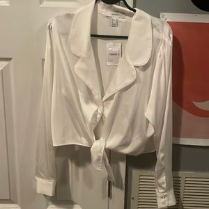 Long Sleeve Button-Up Blouse